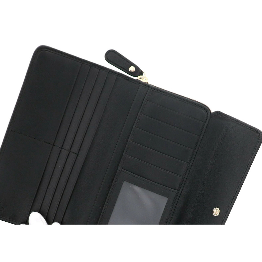 GUCCI Guccissima Round Zipper Long Wallet Black - Picture 5 of 6